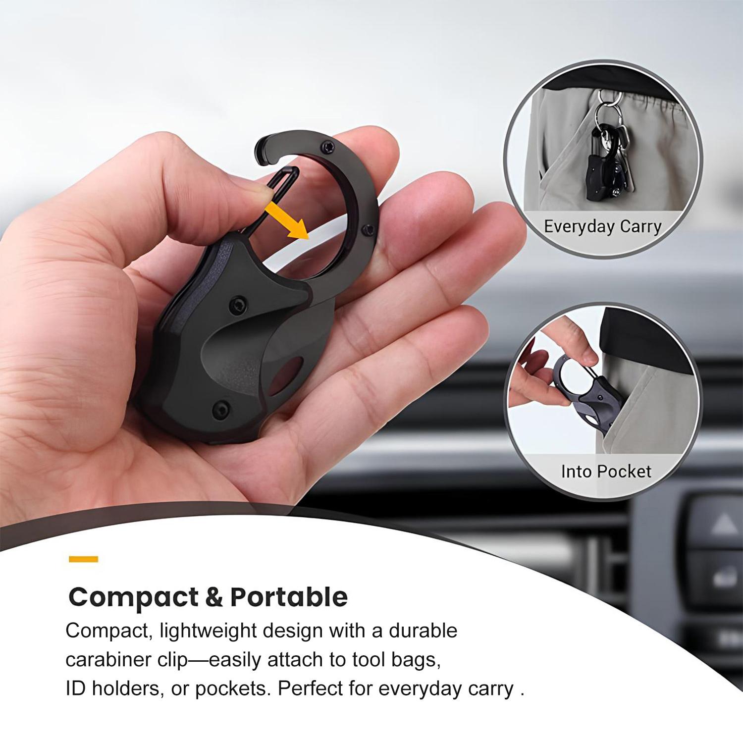 VAYWET Pocket Small Knife For Men Women Cool Folding Knife Box Cutter, EDC Toy Knives for Everyday Carry, Carabiner Mini Keychain Utility Knife Ideal Anniversary Birthday Christmas Gifts Gadgets Stocking Stuffers Box Cutter Outdoor Camping Fishing Hiking