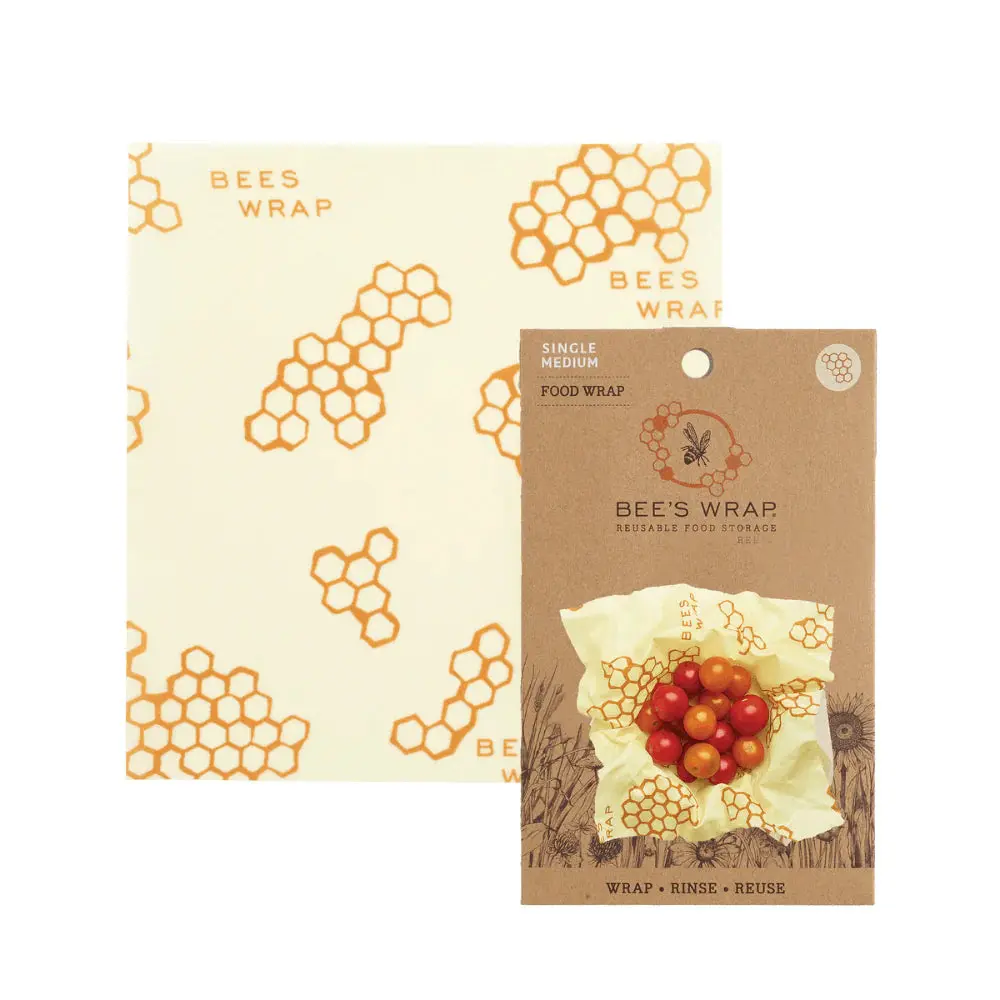 Bee's Wrap® Original Print Medium 1-Piece, 10"x11" Reusable Food Wrap