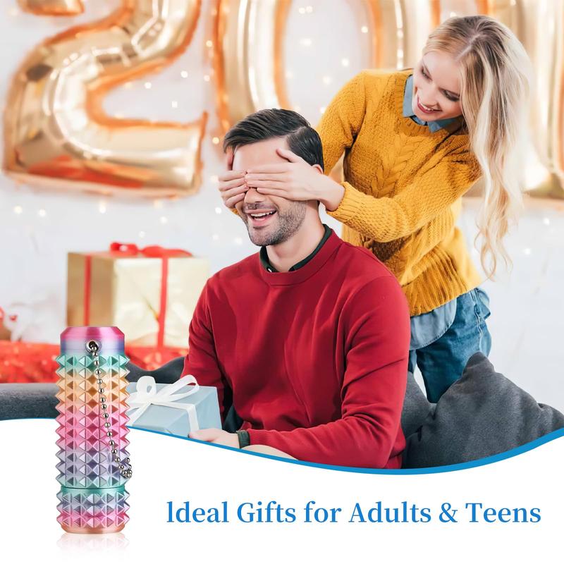 Stim Fidgets Tool for Anxiety Little Ouchies Pain Pocket Fidget Toys Adults Spiky Design for Stress Anxiety Focus Relief, Rotating Keychain, Novelty Gift