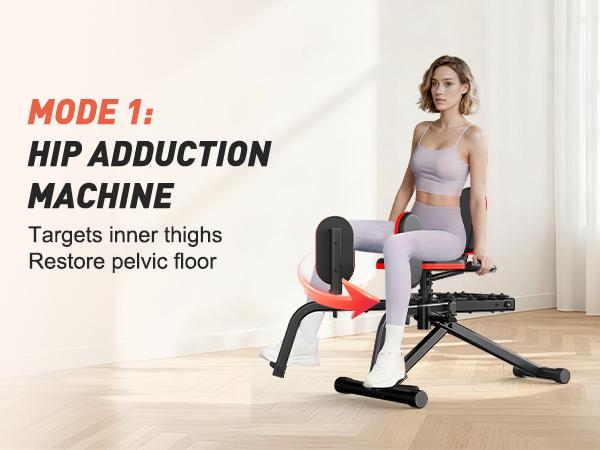 HXD-ERGO Hip Adduction Abduction Machine for Home Gym Workout Equipment -Inner and Outer Glute Adjustable Resistance Trainersuitable for Men and Women