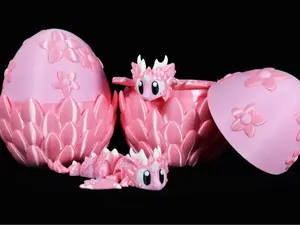 3D Print - Flexi Cherry Blossom Dragon with Egg