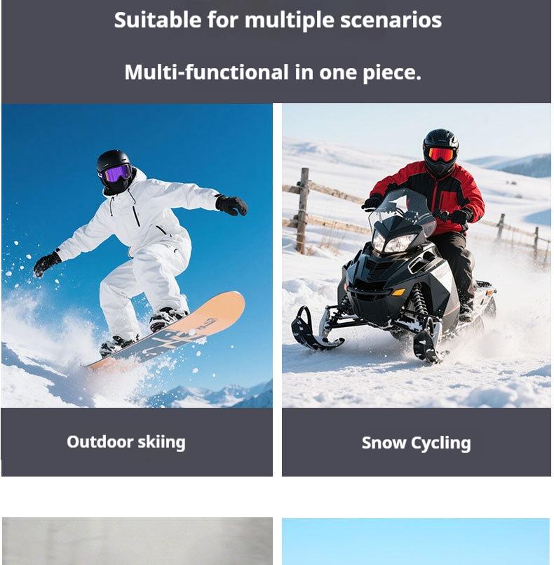 Outdoor winter warm hat neckband integrated cycling mask sports ski head cover neck windproof cold