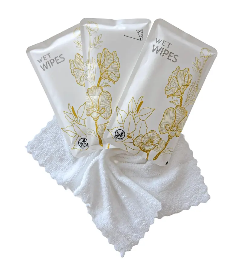 Luxury Wet Wipes – 20 Individually Wrapped Microfiber Textured Cleansing Wipes, Unscented Body and Personal Hygiene Wipes for Women & Men – Refresh Anytime at the Gym, Camping, Travel, or Outdoors.