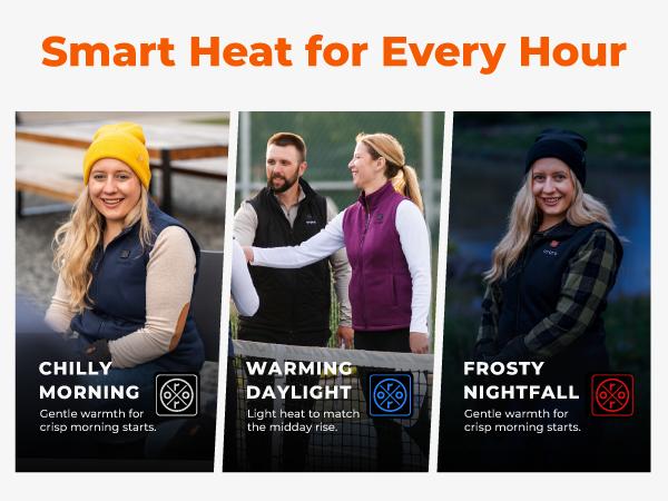 ororo Women's 4-Zone Heated Vest with Battery - Fleece Heat Vest, Machine Washable - Ideal for Cool Weather Womenswear Adjustable Casual Light