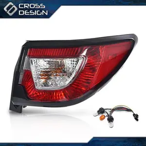 CROSSDESIGN Tail Light w/ bulbs Red Passenger Side Fit For 2013-17 Chevy Traverse LS LT LTZ