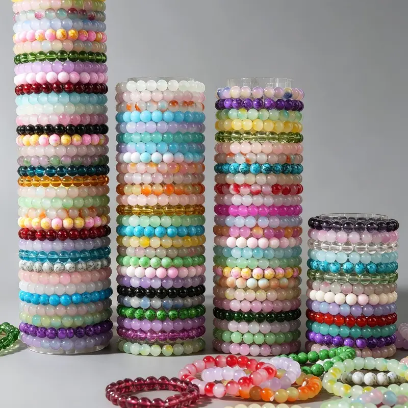 Women's Handmade Mixed Multicolor Glass Beaded Bracelet Pack - 9/29pcs Stacking Rainbow Beads for Summer Holidays, Daily Wear, Bracelets Stacking, Rainbow Beaded Bracelet