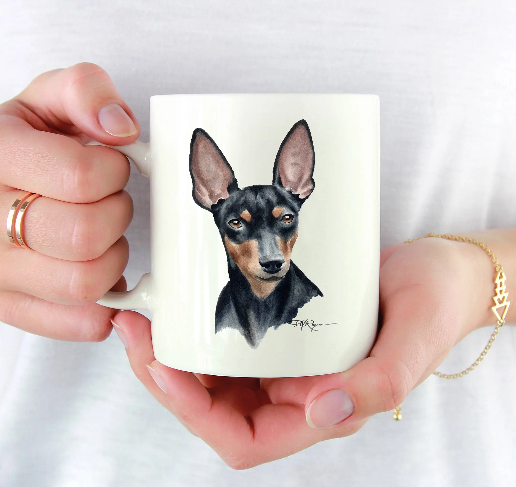 Miniature Pinscher Watercolor Mug41