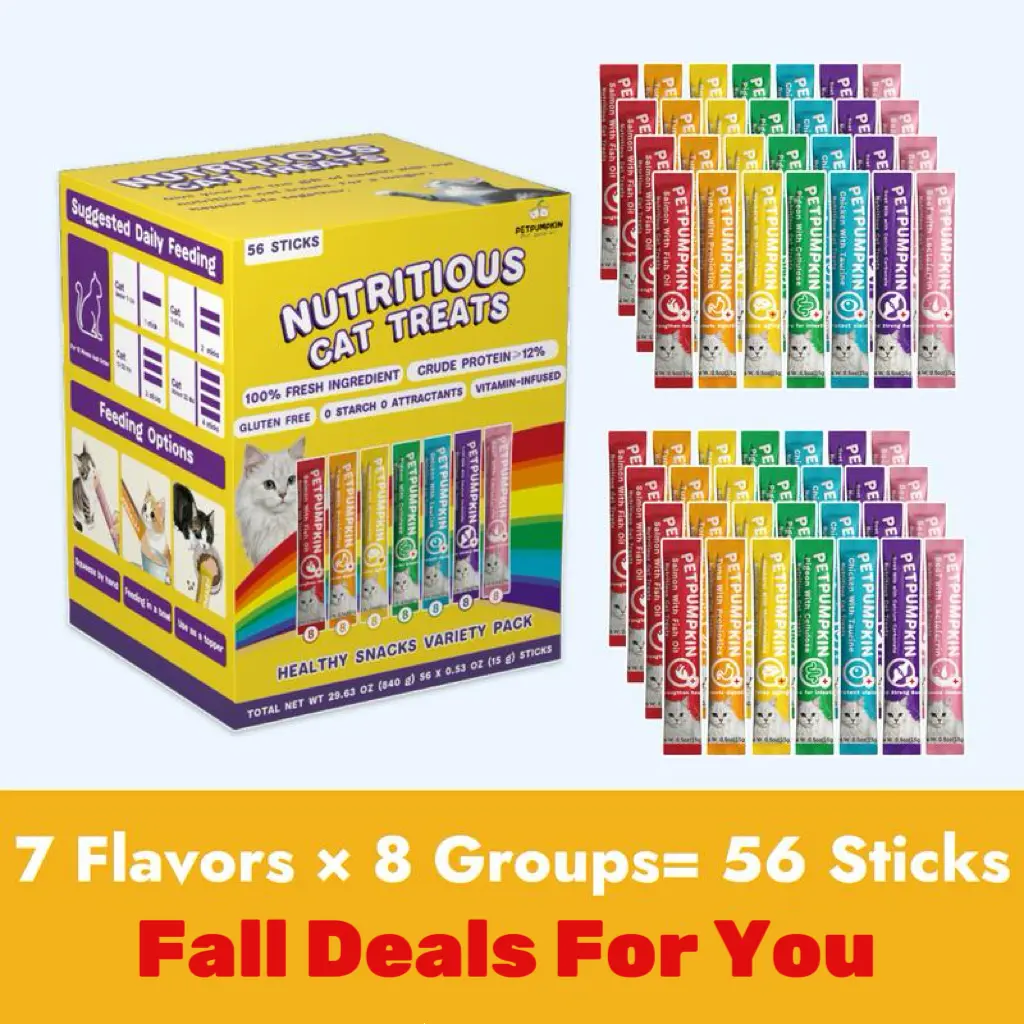 【112 Sticks】Nutritious Cat Treats, Grain-Free, Lickable, Squeezable Creamy Cat Treat/Topper, Variety Box, Periodic Pet Snacks