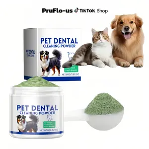 Pet Dental Powder Breath Freshener Plaque & Tartar Remover for Pet Oral Care - 80g