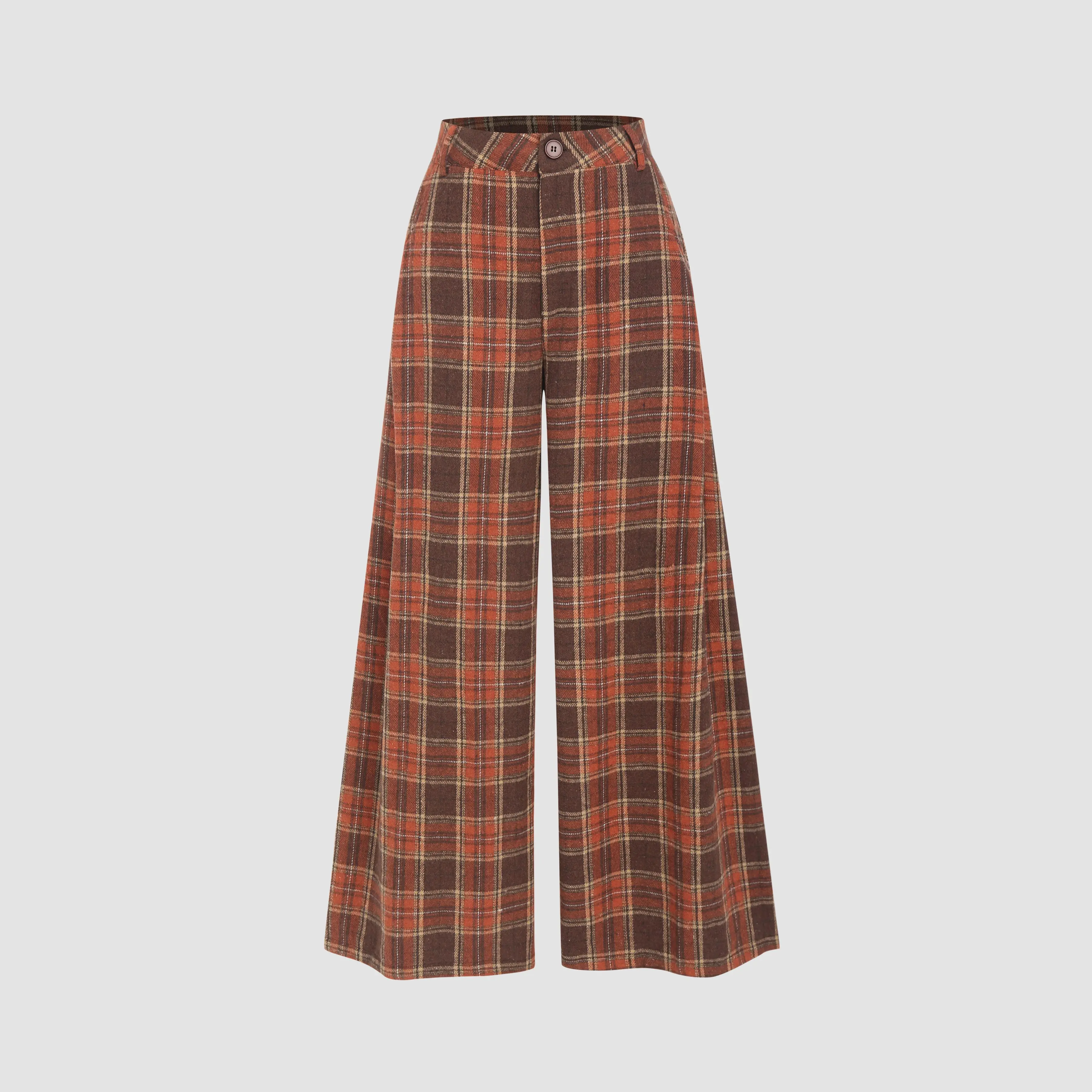 Cider Women's Check Flannel Button-Down Wide Leg Pants (Size 0-10) - Women's Bottoms