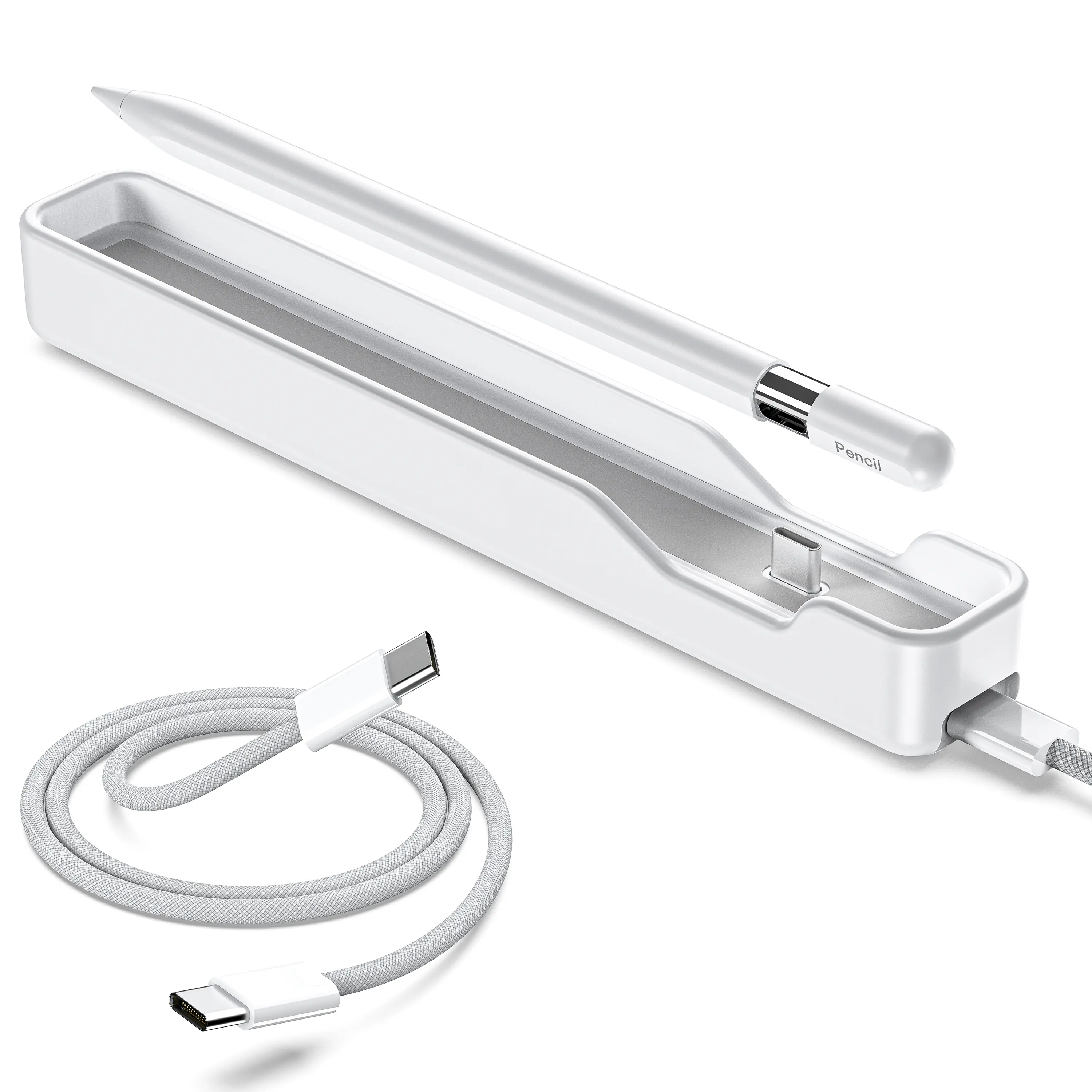 ZEEHOO Electronic Type-C Portable Smart Charging Dock - Lightweight, Anti-Slip Base, Multi-Device Charger for Stylus, Smartphone, Tablet, Includes USB-C Cables