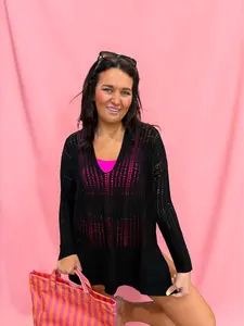 Scoop Neck Open Knit Sweater