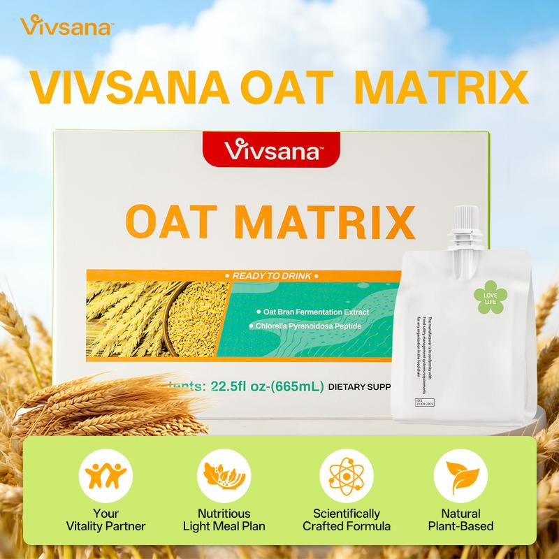 Vivsana Oat Matrix Wellness Drink - Chlorella Pyrenoidosa Peptides + Oat Bran Extract, 665mL Dietary Supplement for Metabolic Health Vivsana Oat Matrix Wellness Drink - Chlorella Pyrenoidosa Peptides + Oat Bran Extract, 665mL Dietary Supplement for Metabolic Health
