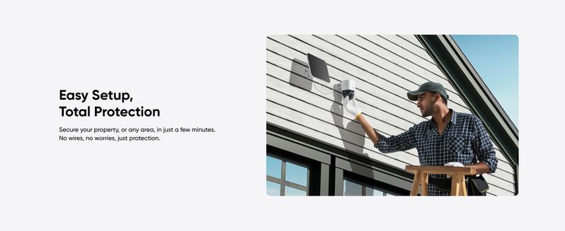 eufy Security 4G LTE Cam S330, 4K Cellular Solar Security Cameras Wireless Outdoor, Pan and Tilt, 4G and Wi-Fi Duo-Mode, AI Tracking, with SIM Card and 32GB SD Card Colorful Automatic｜Spingtok