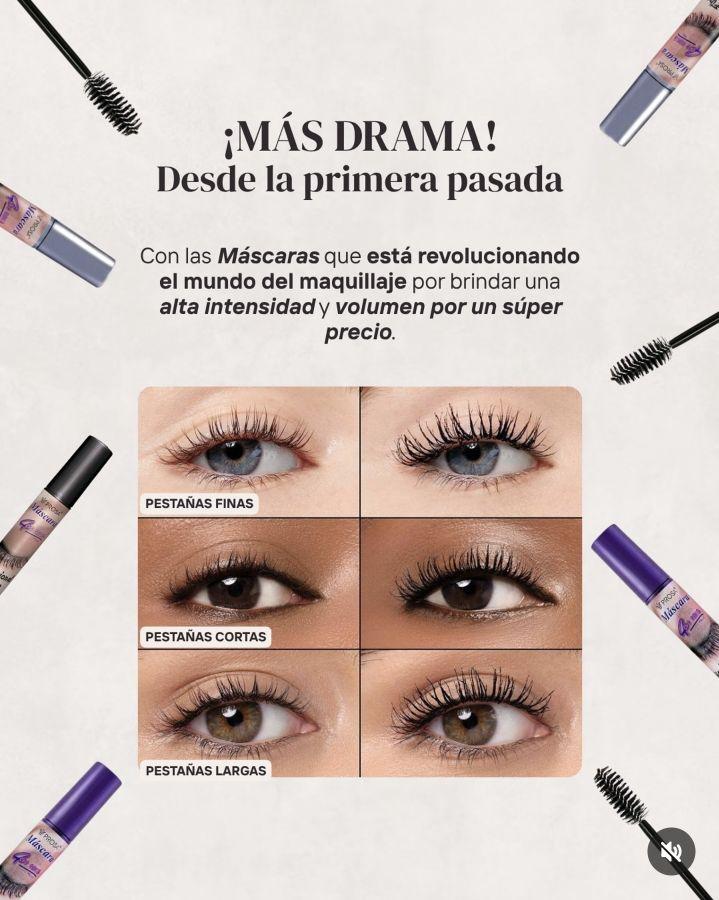 Prosa Mascara- Choice one of the 10 Rimel prosa- Maxi-Volumen Micro-Fibras-Professional Silicon, Silicone Café Waterproof 4-in-1 Oils Natural  Eyelash Weather Resistant Cosmetic Makeup Flawless