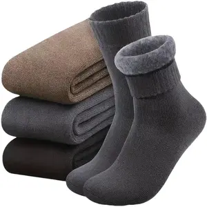3 Pairs Thermal Socks for Men, Thick Warm Winter Outdoors Hiking Socks