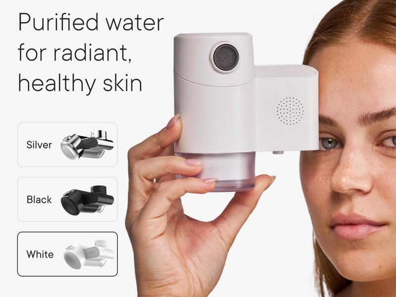 Qure Faucet Filter for Bathroom Sink Clearer Hydrated Skin Reduces Irritants Boosts Hydration Minimizes Breakouts & Irritation