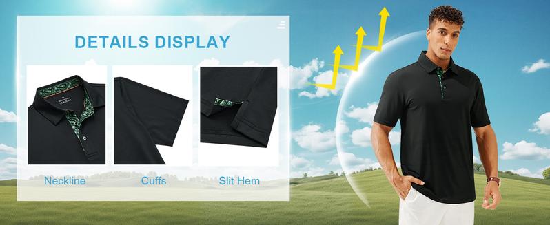 3-Pack Men's Polo Shirts – Soft Breathable Cotton, Comfortable Short Sleeve Casual Fit, Classic Collared Polo Shirts for Work, Golf, Travel & Everyday Wear