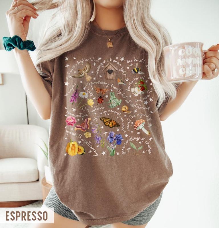 Comfort Colors Subtle Political Gardening TShirt : Painted Cottagecore Social Justice Tee