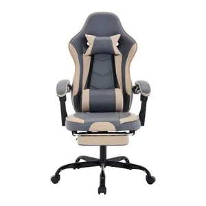 Bellemave   Gaming Chair, Ergonomic Computer Chair with Footrest and Massage Lumbar Support, Height Adjustable Swivel Video Game Chair for Adults, 300lb Max