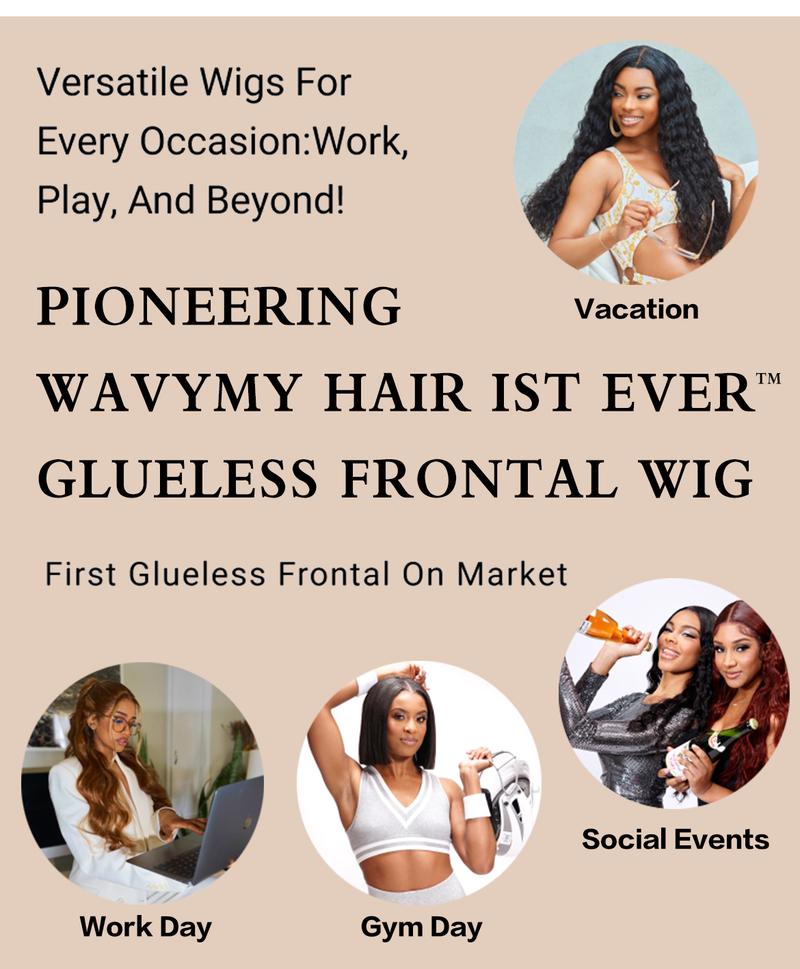 Wavymy Wear Go Minimalist Brown Highlights Water Wave Glueless 6x4 Closure Lace Long Wig Beginner Friendly Wavymy Wear Go Minimalist Brown Highlights Water Wave Glueless 6x4 Closure Lace Long Wig Beginner Friendly