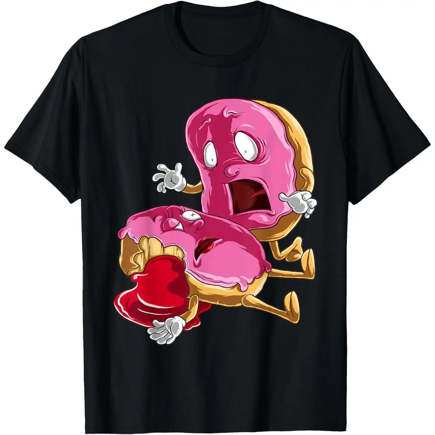 [100% Cotton] Cool Donut And Donut Blood | Funny Doughnut Filling Fan Gift T-Shirt Golf Gift T-Shirt For Men And Women