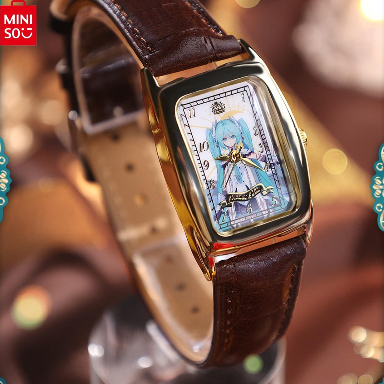 MINISO Hatsune Miku Star Moon Knight Series - Surprise Blind Box Wristwatch, Cute Anime Peripheral Collectible Birthday Gift