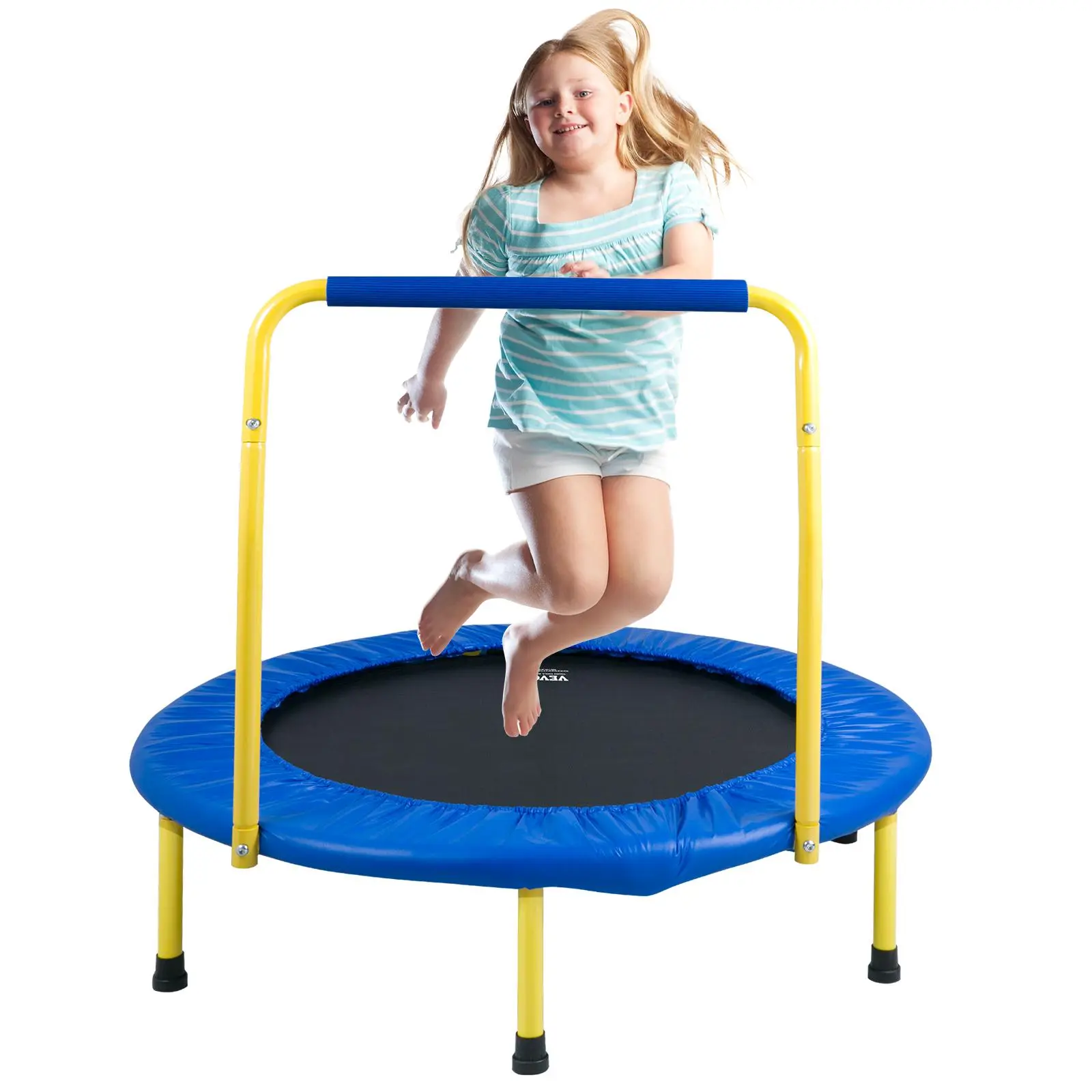 【SummerFinds】VEVOR 3FT Trampoline for Kids,  36" Trampolines Indoor/Outdoor Trampoline for Toddlers, Foldable Mini Baby Trampoline with Foam Handle, Recreational Trampoline Birthday Gift for 3+ Years Kids