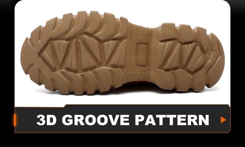 Lightweight steel toe brown anti slip work shoes - splash proof, smash proof, puncture proof, breathable safety shoes SpringStatements