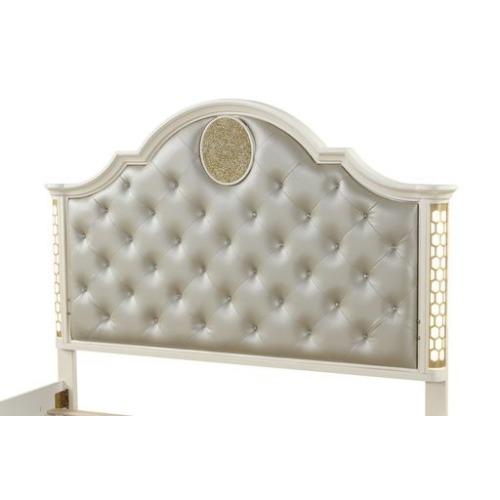 Bellemave JASMINE Queen 4-Pc LED Wood Vanity Set - Beige Indoor Furniture with Vanity, Dresser, Nightstand, Headboard, LED-Light for Bedroom Decor, Dorm Essentials Bellemave JASMINE Queen 4-Pc LED Wood Vanity Set - Beige Indoor Furniture with Vanity, Dresser, Nightstand, Headboard, LED-Light for Bedroom Decor, Dorm Essentials