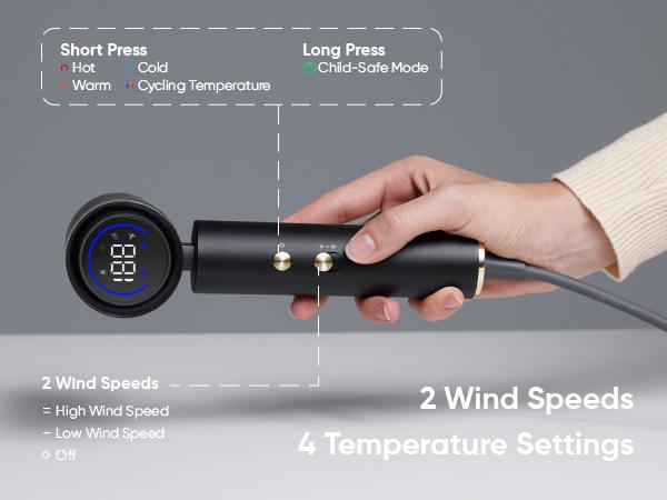 Bluvol T10 Apex Foldable Pocket Hair Dryer Ionic Kid-Safe Lightweight Portable High Speed Travel Dryer with Concentrator for Gym & Home Essentials