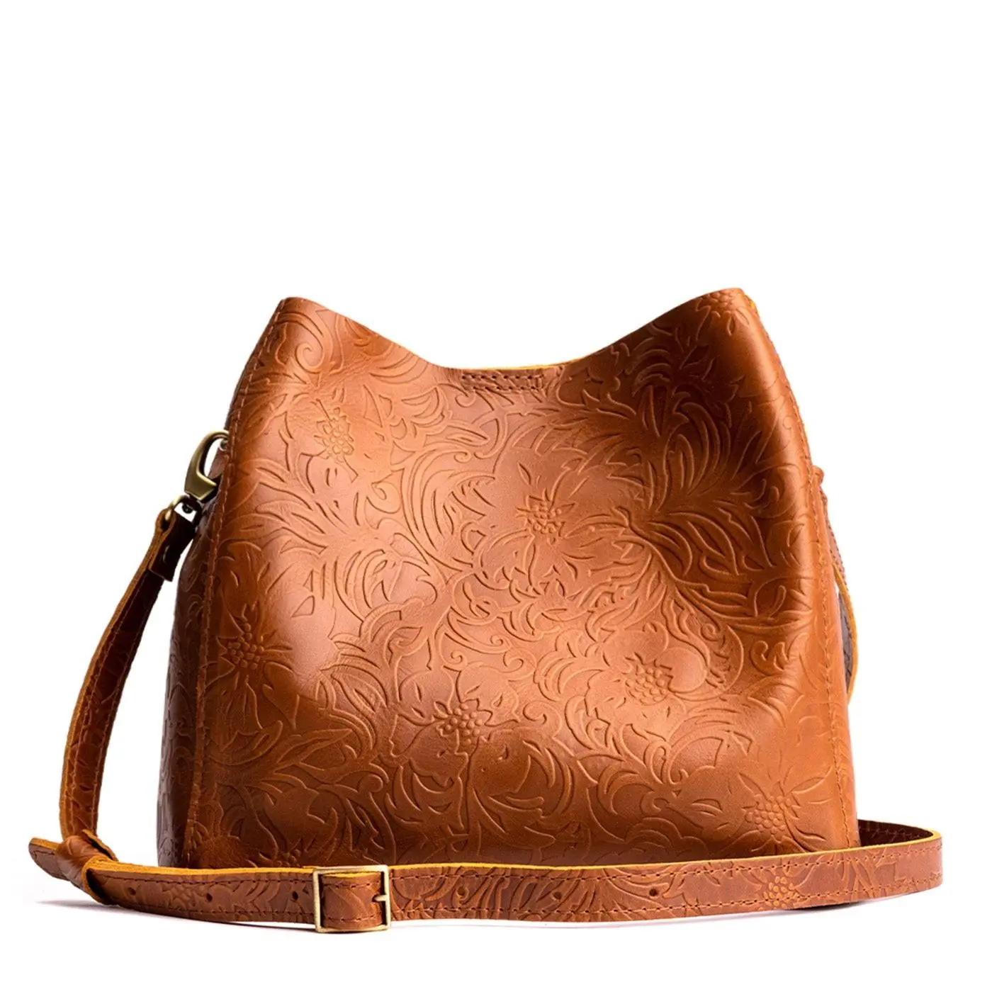 Portland Leather Butterfly Bucket Bag - Soft Structured Carry - Leather Bucket Bag, Drawstring Closure, Adjustable Strap, Daily Wear