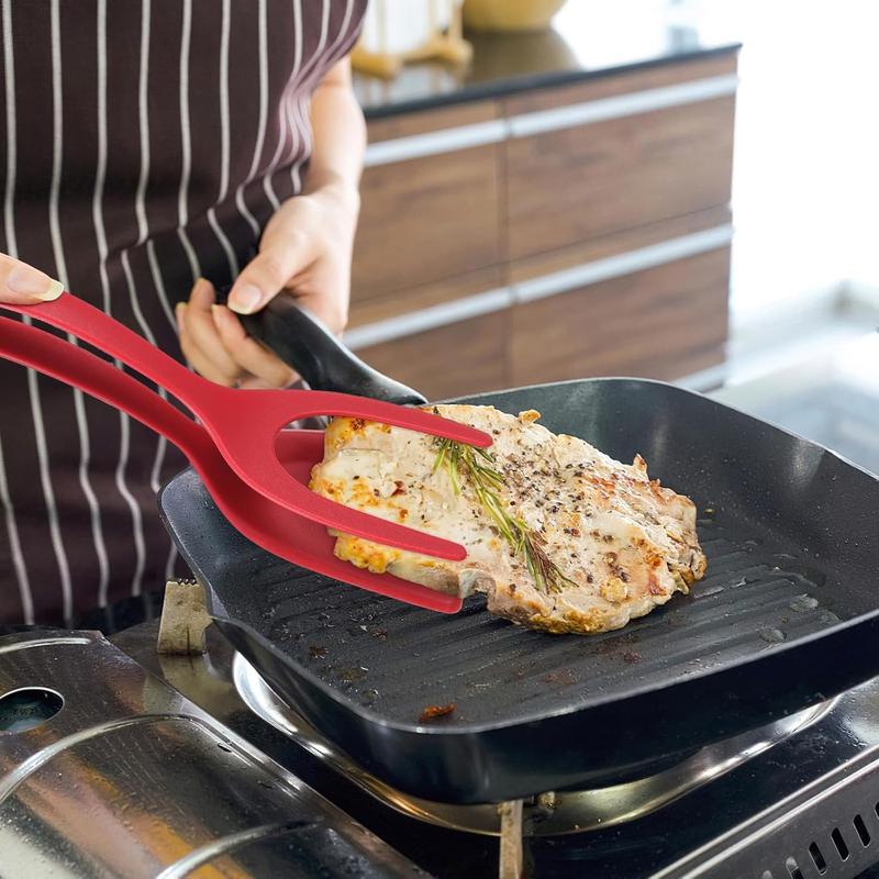 2-in-1 Silicone Turner and Spatula Tong – Egg Flipper, Versatile Kitchen Cooking Tool for Eggs, Pancakes, French Toast & Omelets- Kitchen Utensils 2-in-1 Silicone Turner and Spatula Tong – Egg Flipper, Versatile Kitchen Cooking Tool for Eggs, Pancakes, French Toast & Omelets- Kitchen Utensils