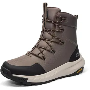 NORTIV 8 Men's Wide Winter Shoes and Snow Boots Grip on Snow Ice Insulated Waterproof Lightweight Comfortable Hiking Outdoor Boots