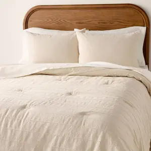 King Stitch Stripe Duvet Cover Tan - Hearth & Hand with Magnolia