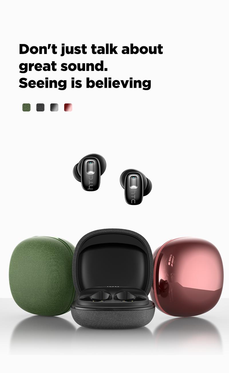 HTC NE75 TWS Wireless Bluetooth Earphones, HIFI sound quality, built-in microphone, supports voice calls, suitable for sports, fitness, studying, and entertainment.
