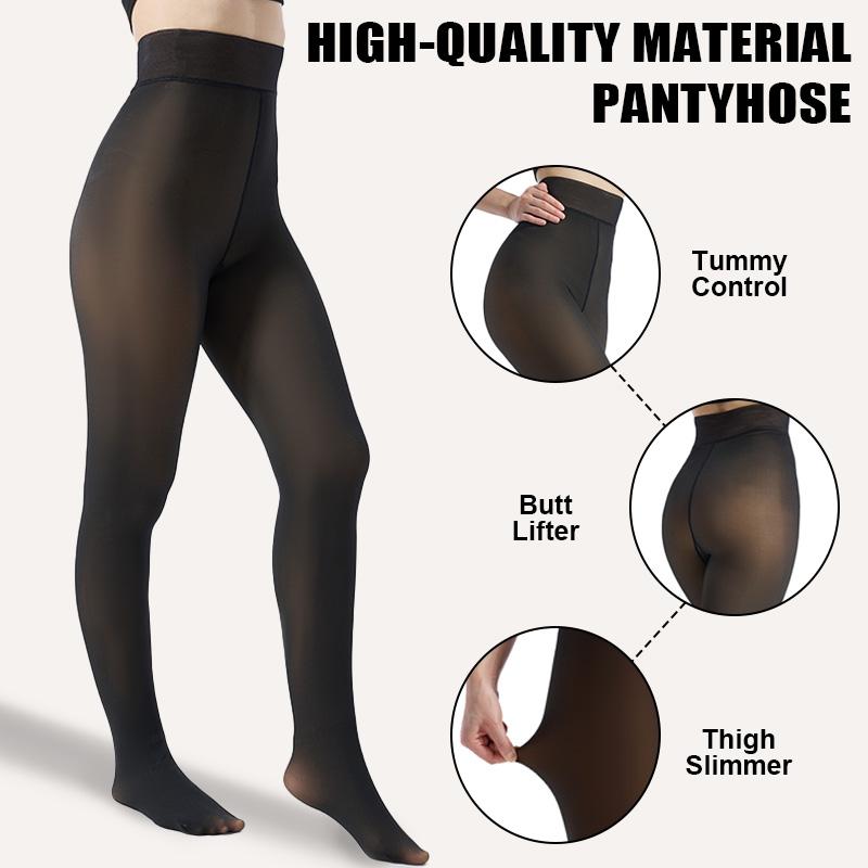 VRCOMFY Women’s Fleece-Lined Leggings | One Seam or Sheer Options | Thick Warm Winter Tights & Pantyhose