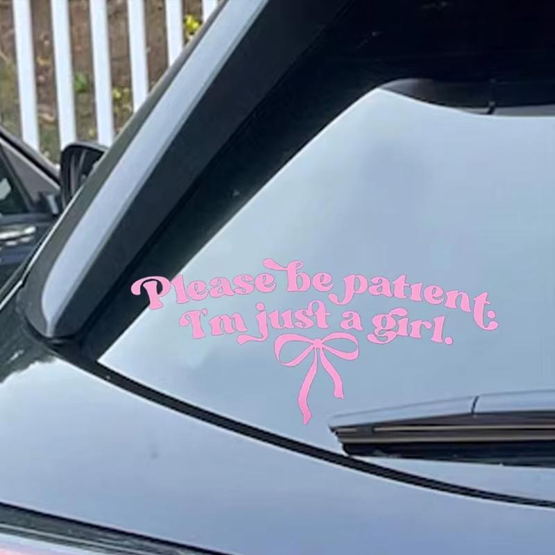 JOYTUTUS Clean girl whole set Premium Version Cute & Funny Car Bumper Decals with 7 Unique Patterns Coquette Bow Stickers for Car Window Decoration Fun Easy to Use Faith Gift Girly Stickers Car Decoration Mirror Room Decor Gift Ideas Valentine's Day Gifts