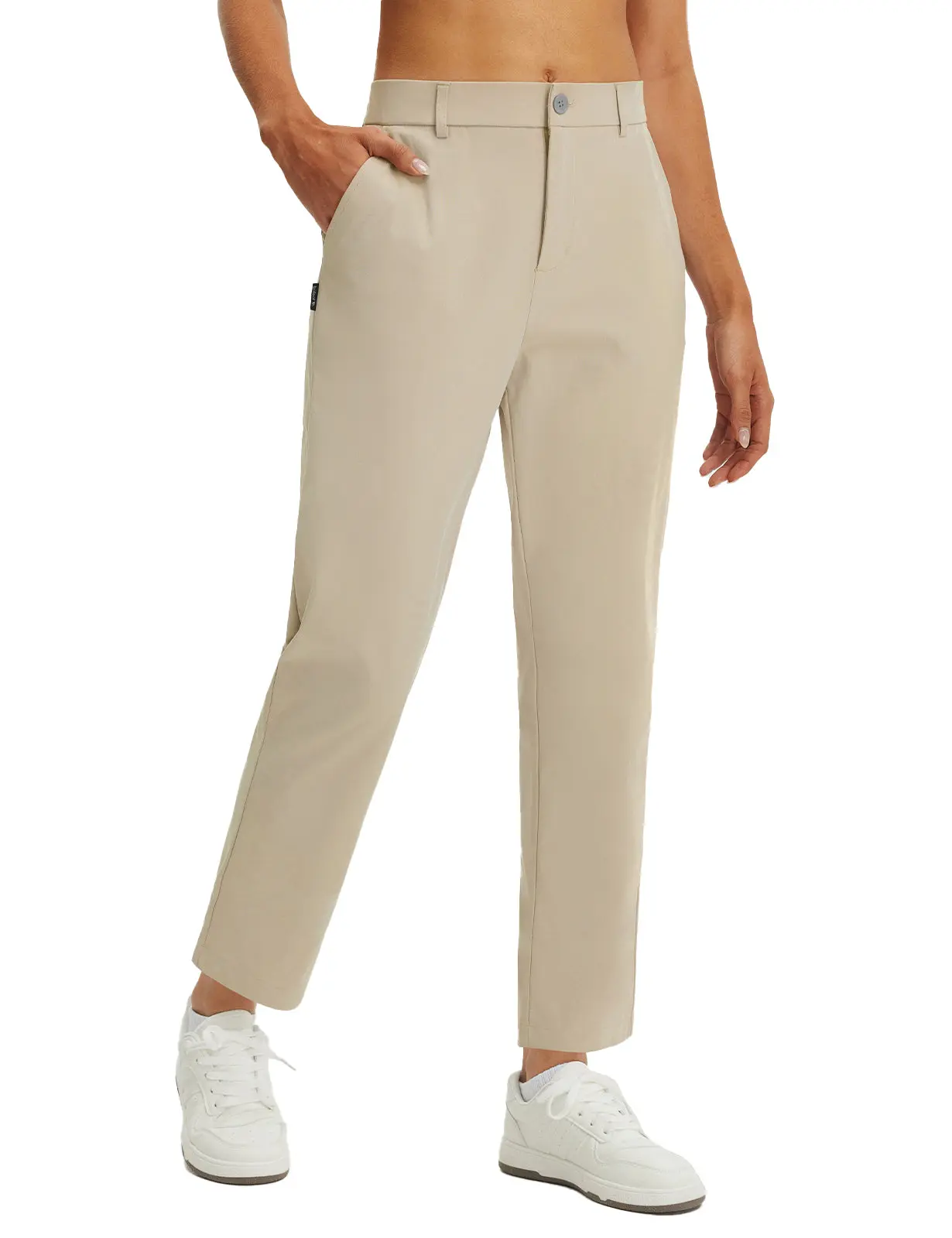 baleaf Women's Stretch Golf Pants, Straight Leg Business Casual Slacks for Work & Travel with 4 Pockets, UPF 50+, Golf Apparel