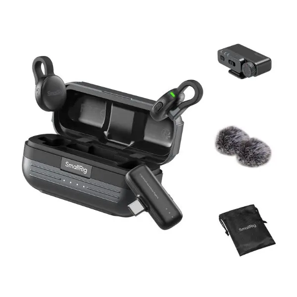 SmallRig S70 Wireless Lavalier Mic, 8.6g Invisible Mini Lapel Mic with Grammy Tuned 9 EQ Presets, 300m Long Range Dual Transmitter Mic for iPhone Android TikTok Vlog Live Interview  Compatible with DJI Osmo Pocket 4 Camera Podcast Recording