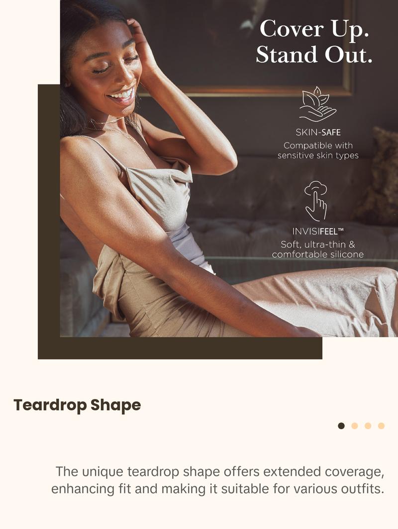 Nippies Skin Teardrop Adhesive Nipple Covers, Fits A-B Cups