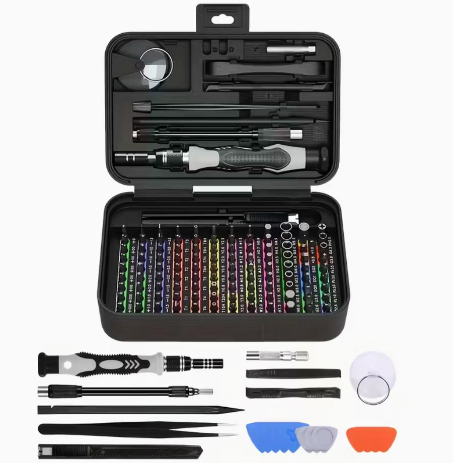 132 In 1 Precision Screwdriver Hardware Set, Magnetic Screwdriver Tool Set with 108pcs Bits, Multipurpose Screwdriver Tool Kit for Repairing Phone, Heavy Duty Industrial Tools, Precision Ratchet Screwdriver