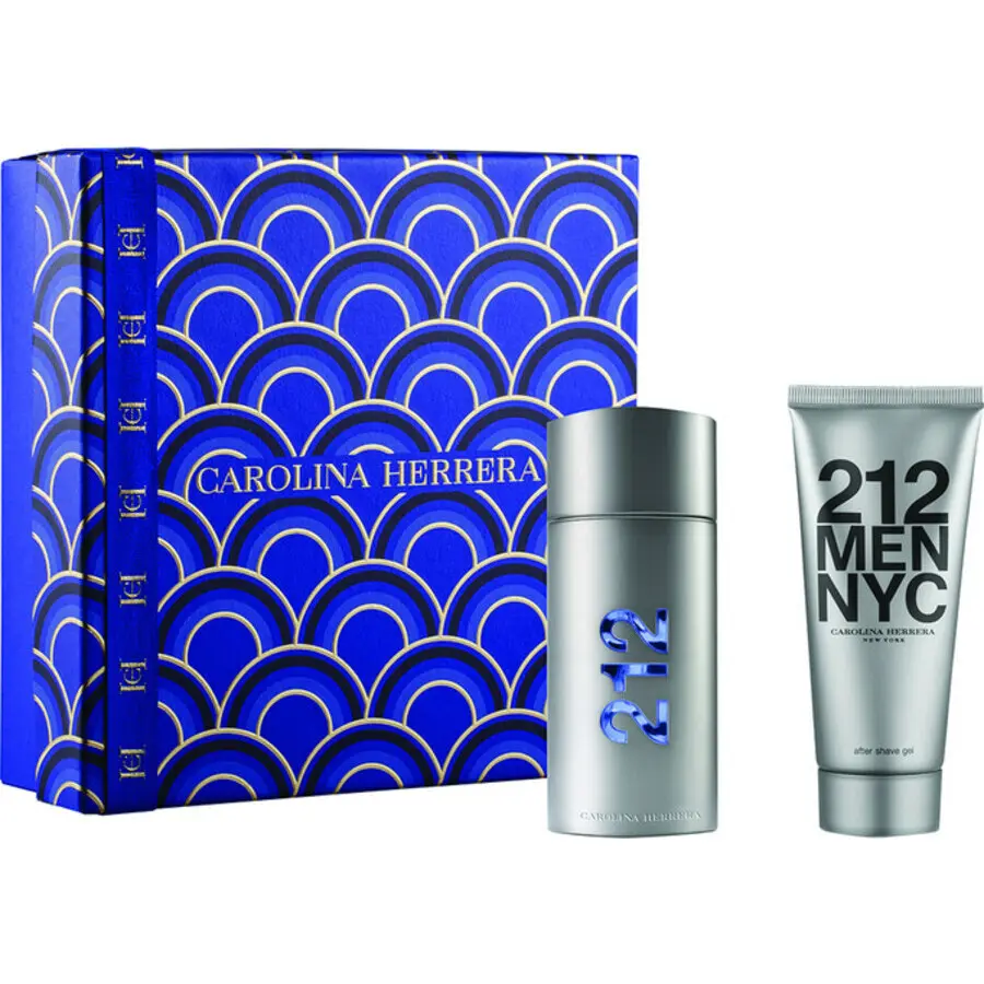 Carolina Herrera 212 Men NYC Men's Fragrance Gift Set - Single Item, 3.4 oz Eau de Toilette, 3.4 oz After Shave Gel, Signature Woody Aromatic Cologne with Musk Scent, Gifts for Boyfriend