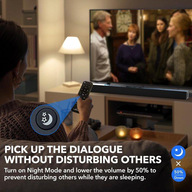 2.1 CH Sound Bar with Subwoofer, 31" Soundbar for Smart TV with HDMI, Optical, AUX, Bluetooth, USB - Surround Sound System