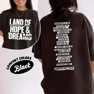 [SALE 30%] Bruce Springsteen Comfort Colors 2 Sided Shirt, The E Street Band 2026 Land Of Hope & Dreams American Tour Tee, Just Throw It On, Rock Concert Tee, Rock Music Fan Gift