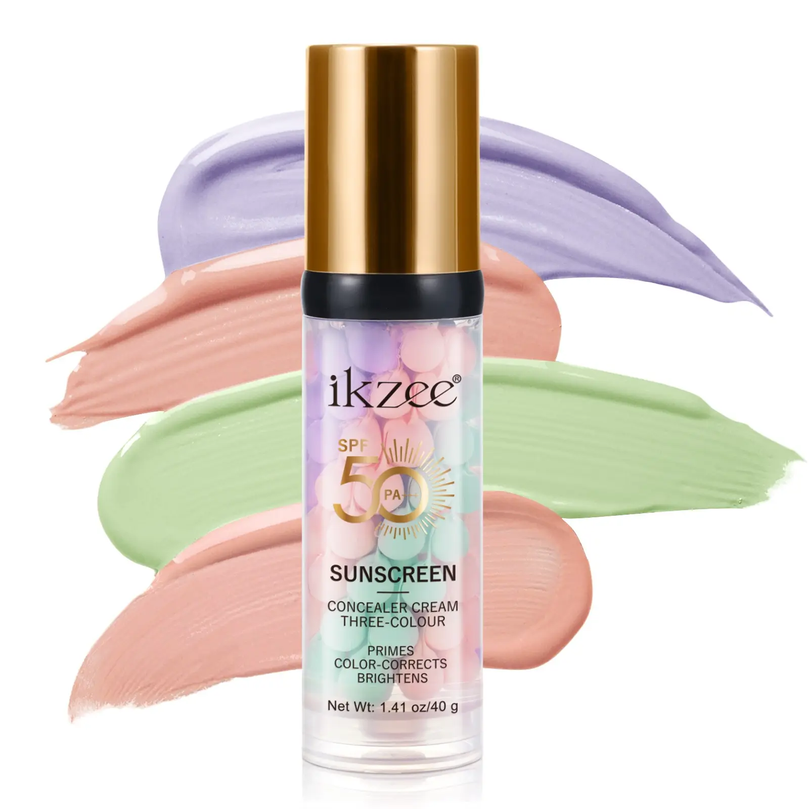IKZEE TRIPLE-TONE COLOR CORRECTOR, Lightweight pre-makeup lotion, Color Correcting Formula, must-have for daily makeup, creates perfect base makeup, Skin Perfector Tint, suitable for any skin type, Facial makeup