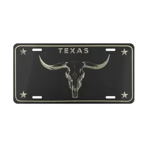 State Longhorn License Plate Cowboy Western Rancher Livestock Brand License Plate Truck Accessories Texas Long Horn