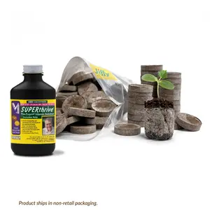 100 Count- Jiffy 36 MM Peat Soil Pellets Seeds Starting Plugs: Indoor Seed Starter and SUPERthrive Plant Vitamin Solution with Kelp, 4 Oz.