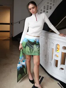 Lenticular Horse Mini Skirt in Horse Landscape