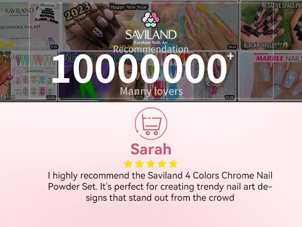 SAVILAND Rose Gold Chrome Nail Powder - 1g Metallic Mirror Effect Rose Gold Chrome Powder for Nails, Professional Gel Polish Chrome Powder Nail Glitter Manicure Pigment for Nail Art Design Home DIY